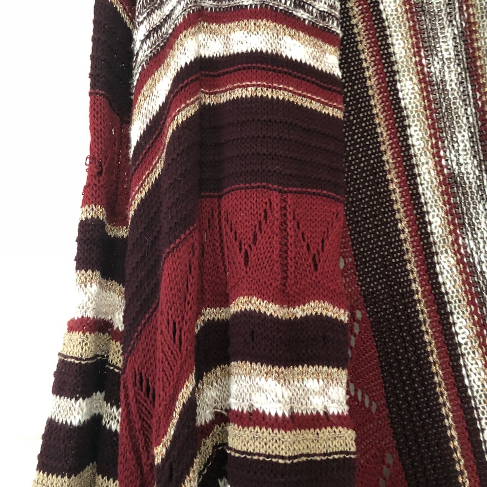 Burgundy & Purple Crochet Knit sweater.